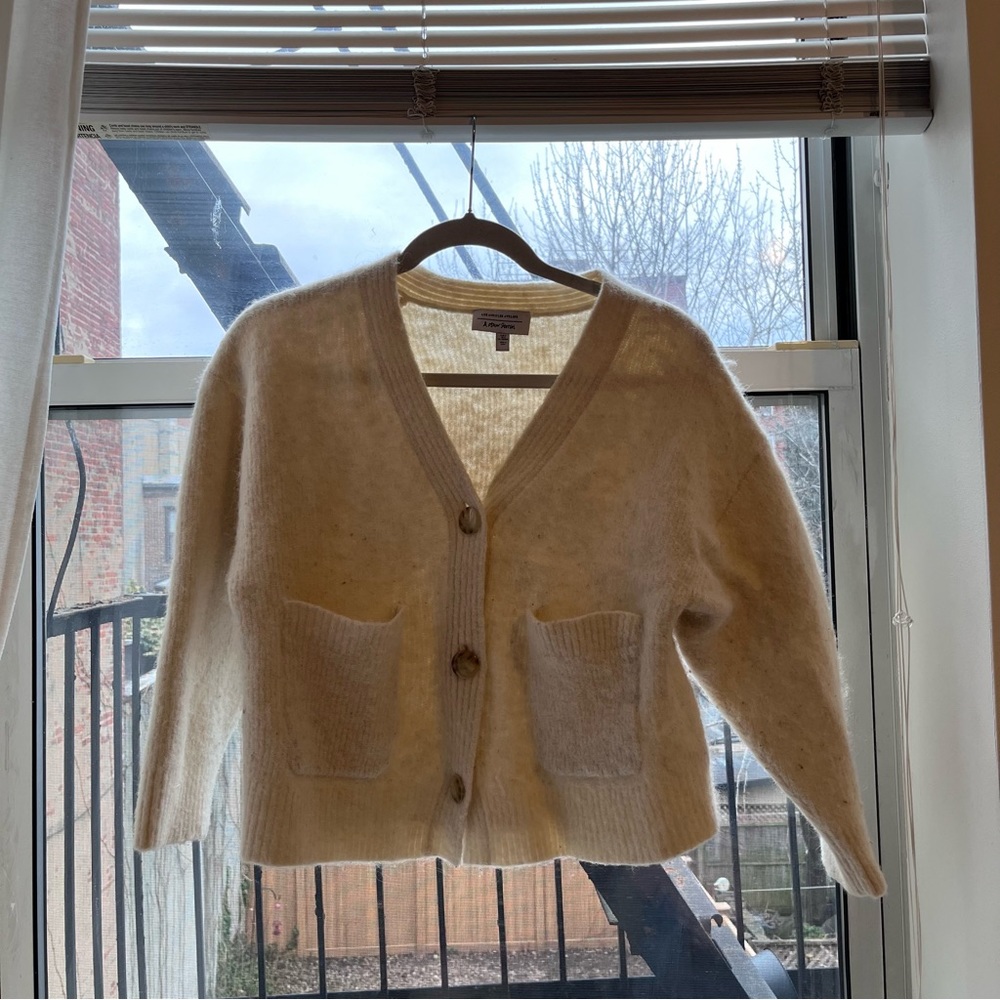 COPY - & Other Stories White Wool Boxy Cardigan.